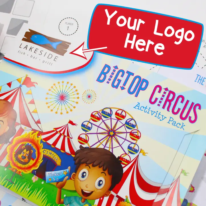Logo Branded Circus Premium Activity Packs (100)